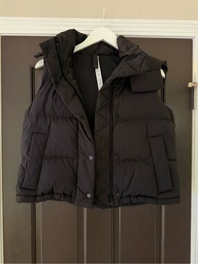 Lululemon Cropped Wunder Puff Vest Down Black 2